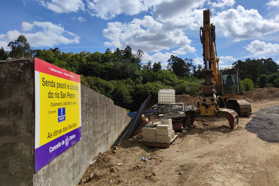 obras del paseo fluvial de San Pedro