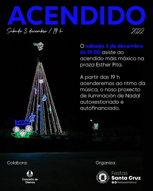 Encendido de las luces de navidad en Santa Cruz, el 3 de diciembre