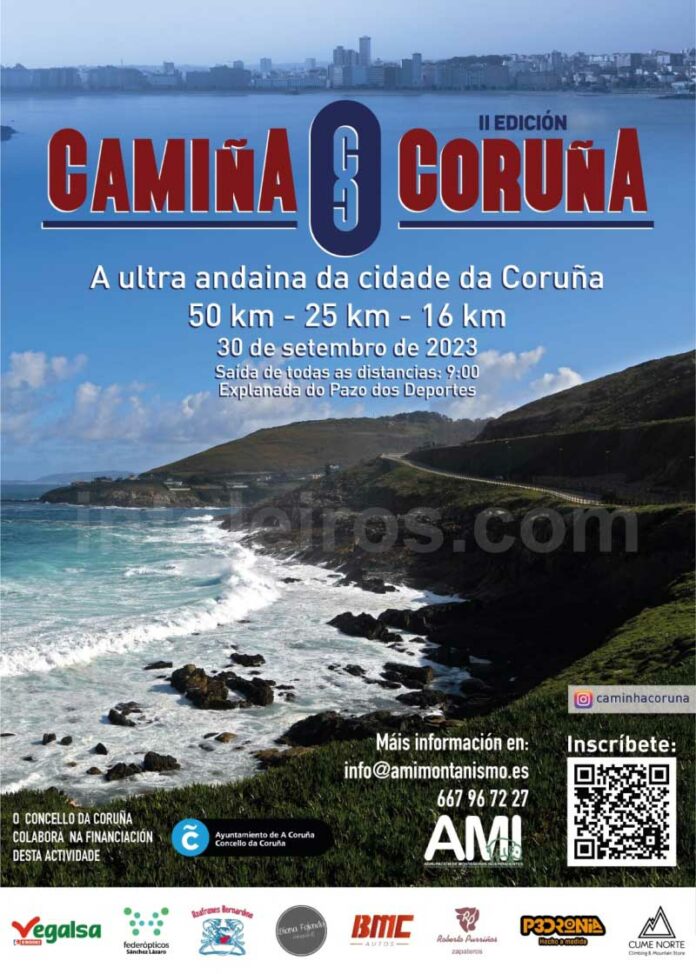 Camiña Coruña: andaina de 50, 26 o 16 km para conocer A Coruña