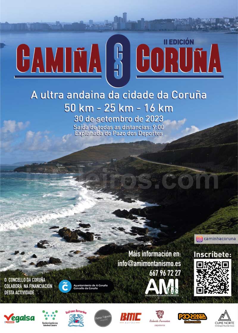 Camiña Coruña: andaina de 50, 26 o 16 km para conocer A Coruña