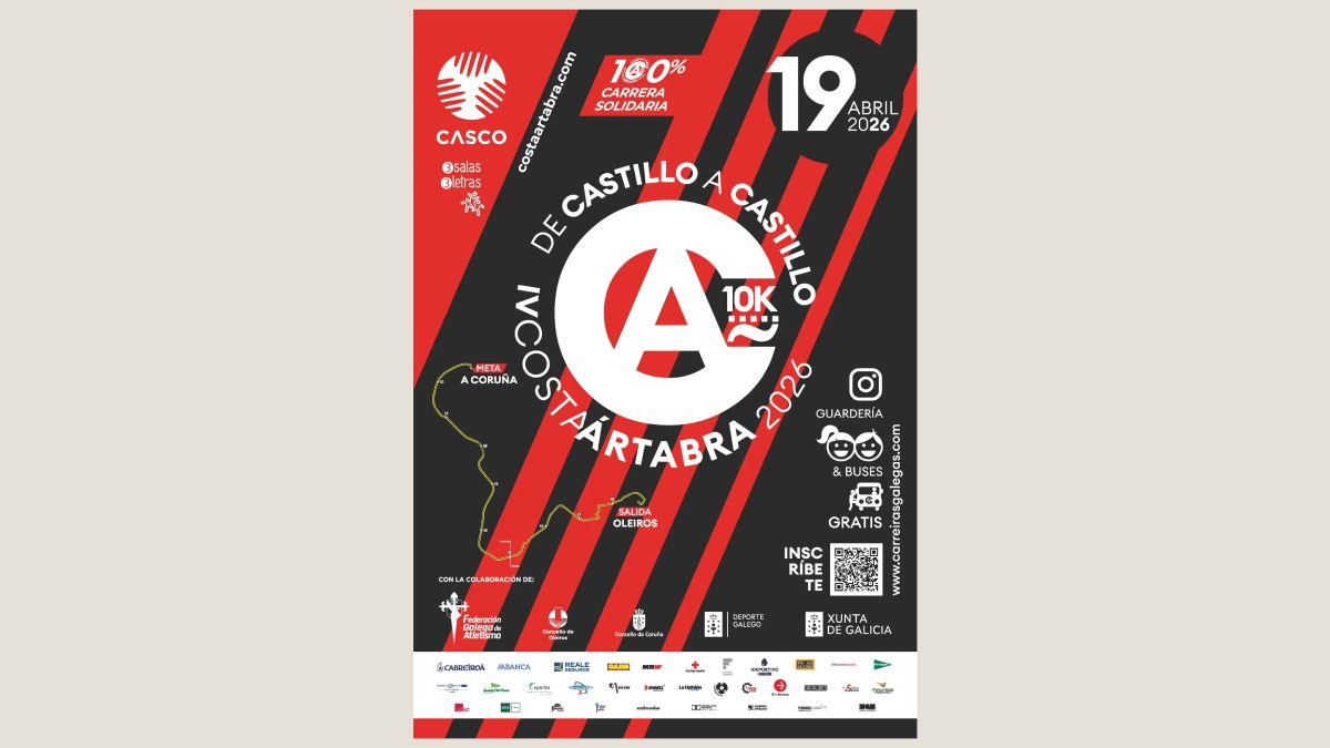 La IV 10K Costa Ártabra se celebrará el 19 de abril entre Oleiros y A Coruña